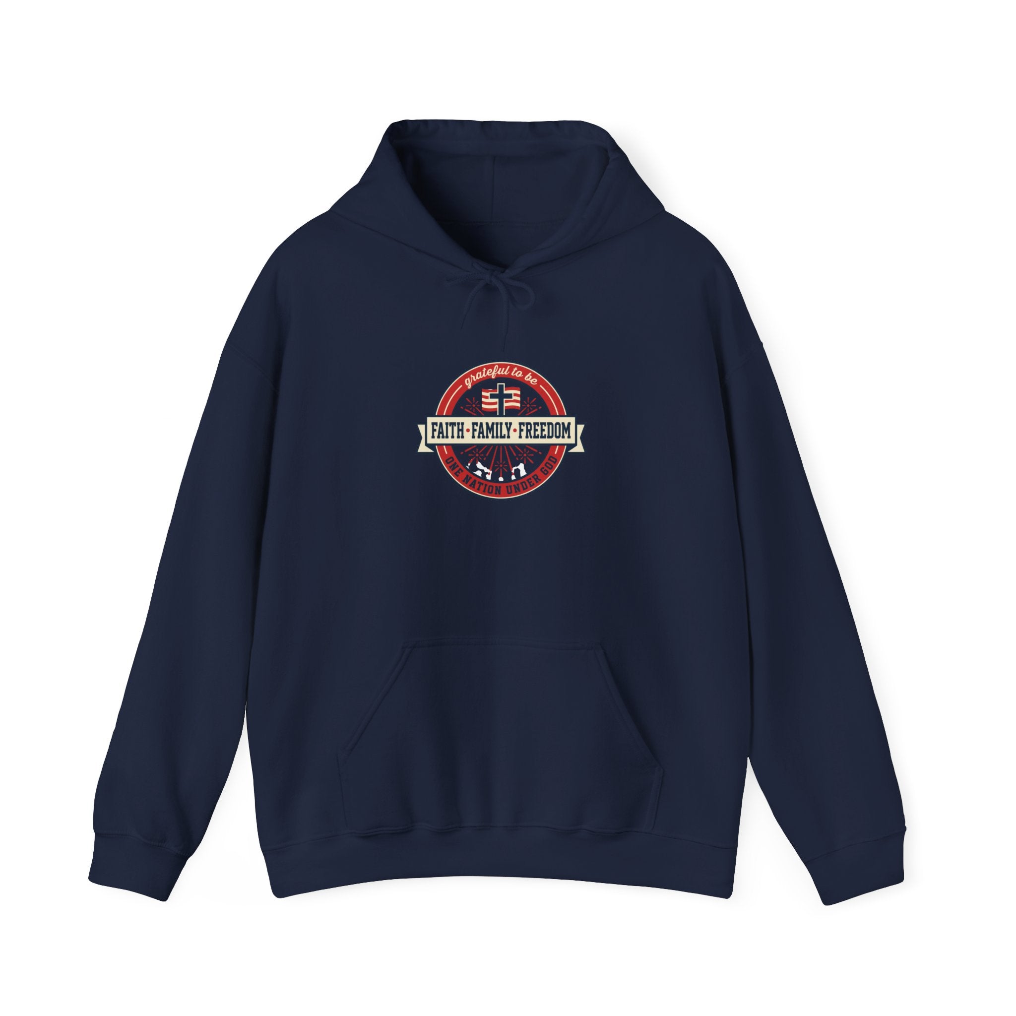 Faith • Family • Freedom Hoodie | Patriotic Vintage Americana, July 4th