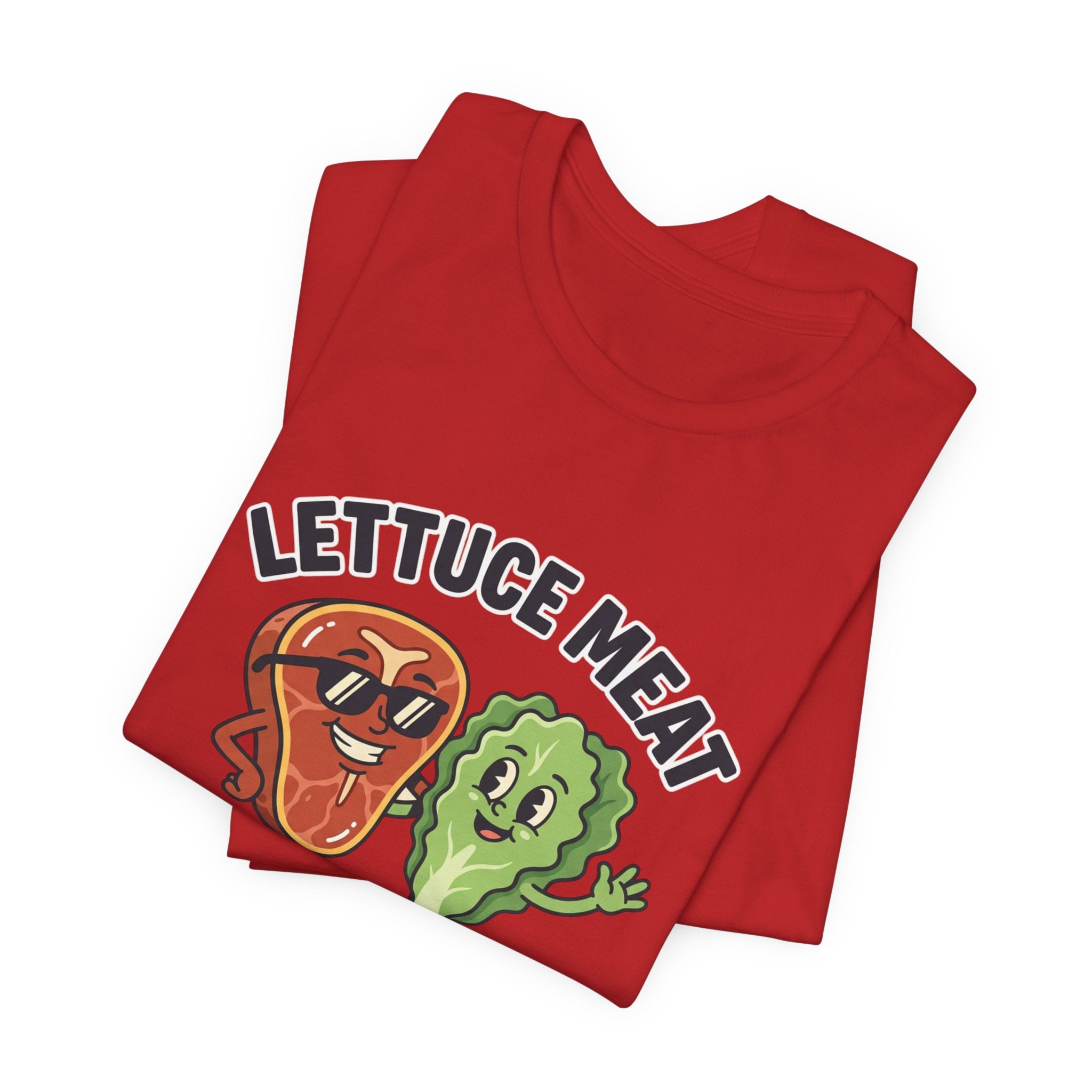 Lettuce Meat Again Tee — Funny Vegan/Meat-Lover Graphic T-Shirt
