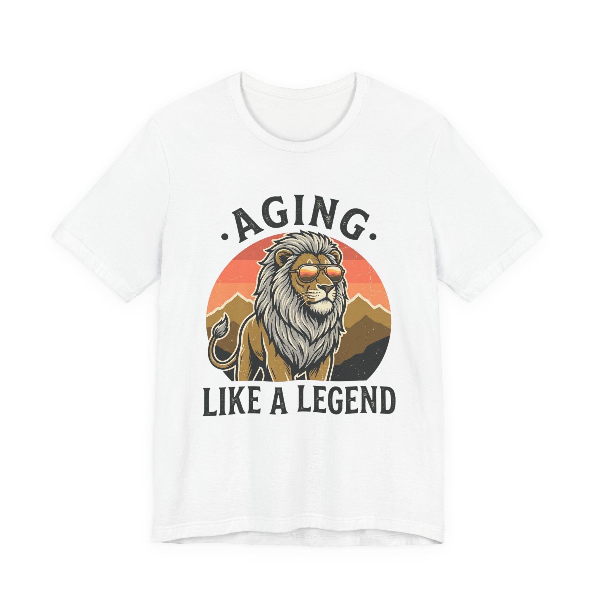 Aging Like a Legend Tee — Vintage Lion Graphic T-Shirt for Men & Women