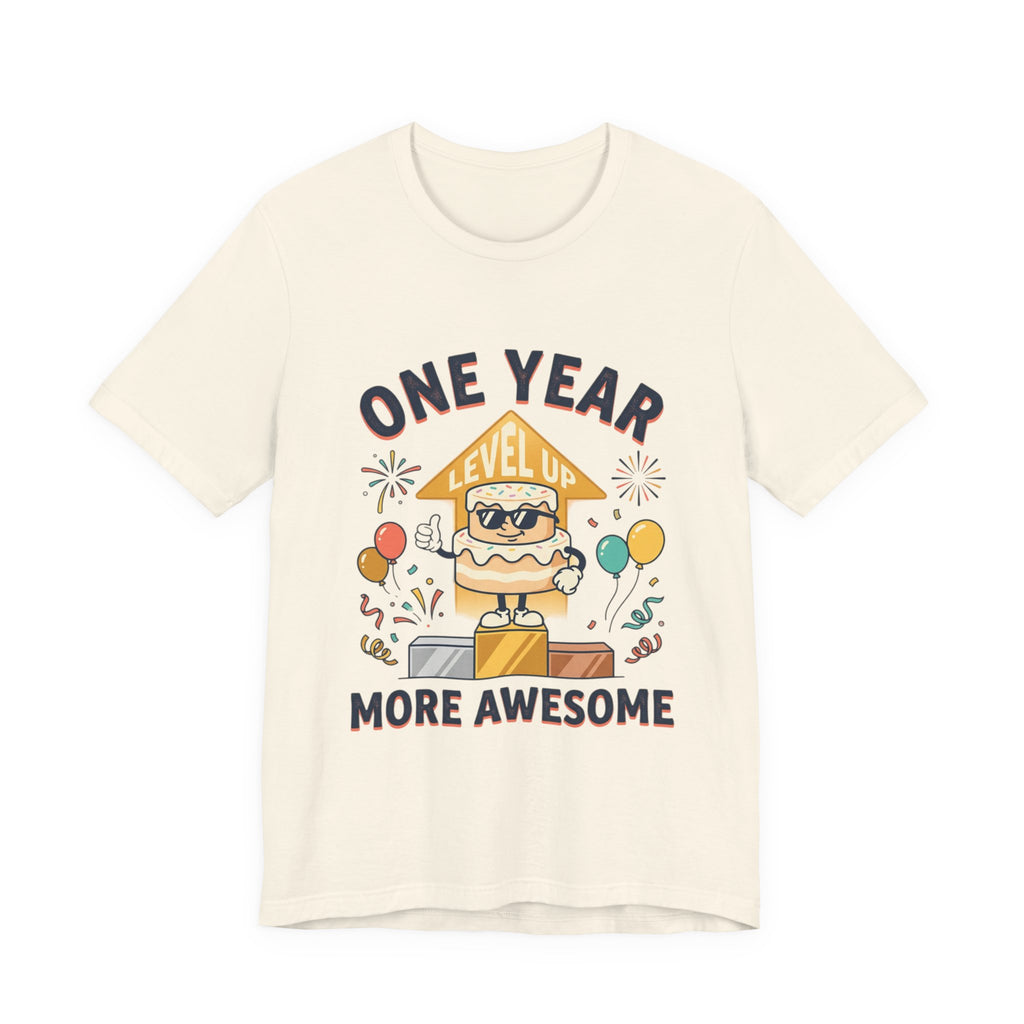 Birthday Baby Tee — "One Year More Awesome" 1st Birthday Shirt