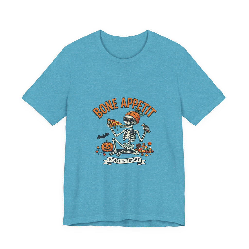 Bone Appetit Halloween T-Shirt — Skeleton Feast of Fright Tee