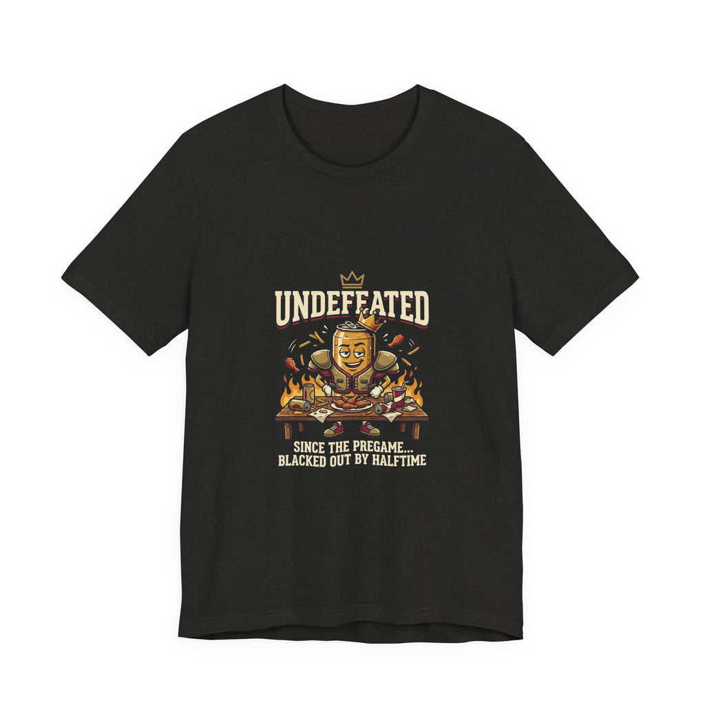 Undefeated Feast Tee — Cartoon King Dining Graphic T-Shirt