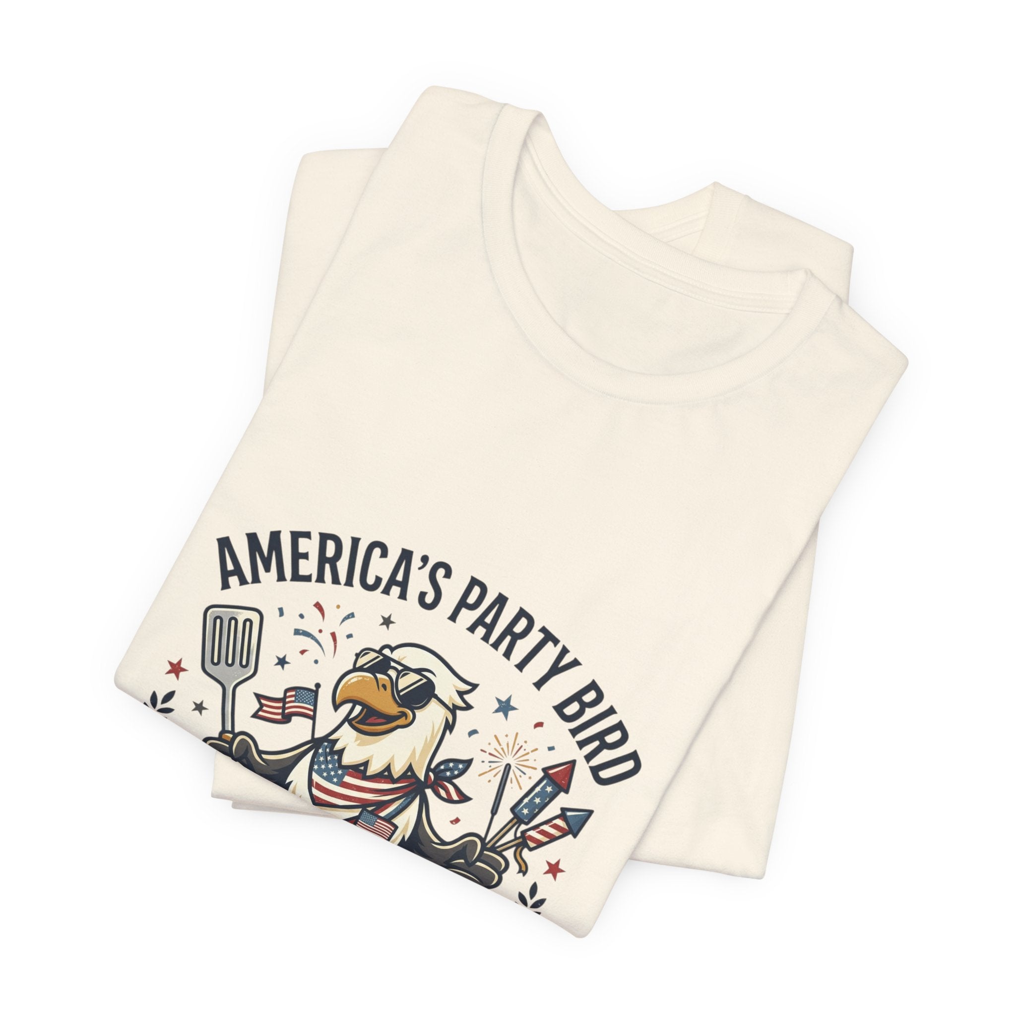 America's Party Bird T-Shirt — Patriotic Eagle BBQ & Fireworks Tee