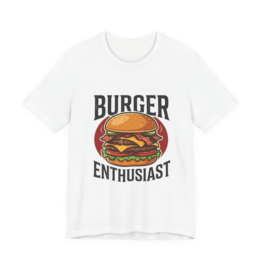 Burger Enthusiast T-Shirt — Retro Cheeseburger Graphic Tee for Foodies