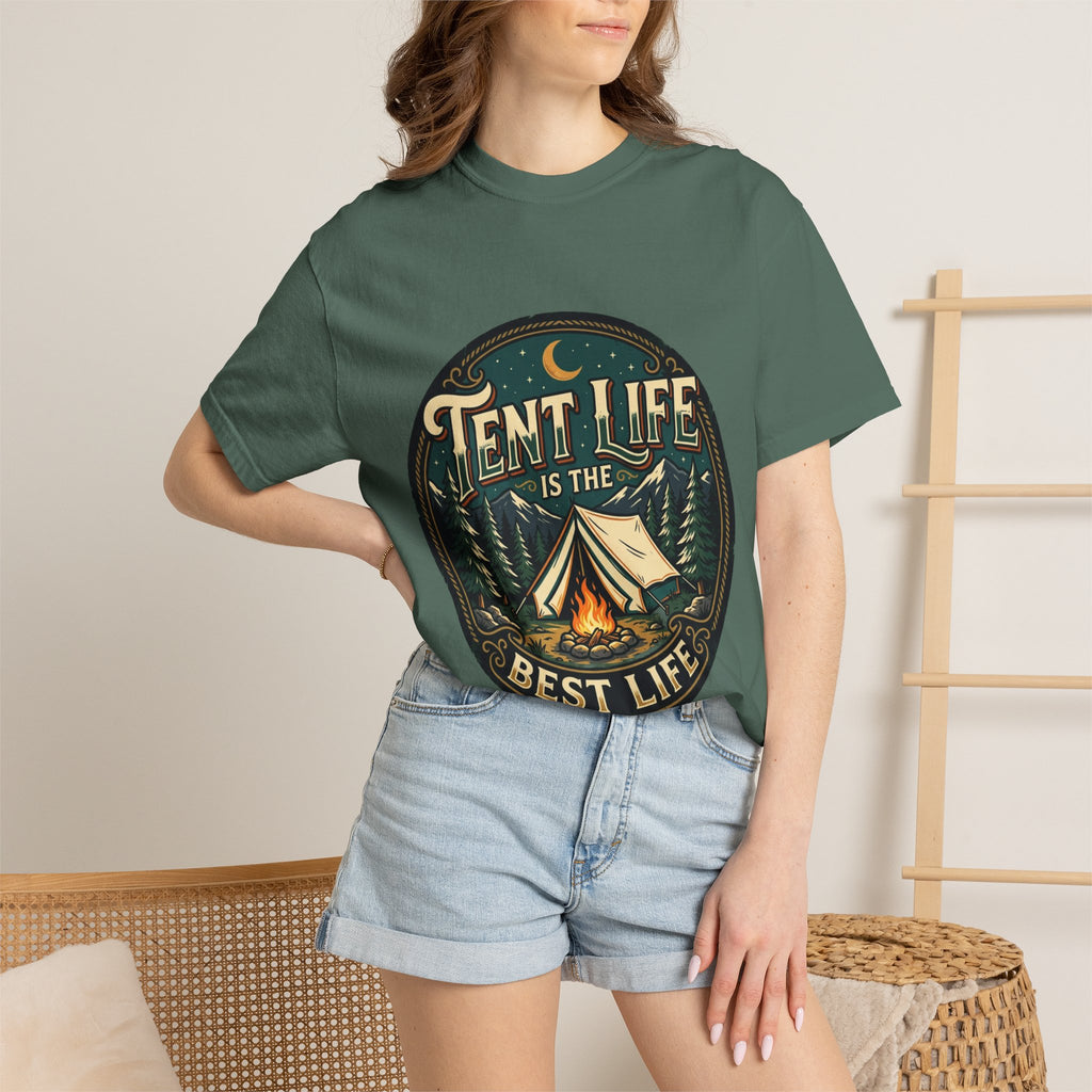 Tent Life T-Shirt — 'Tent Life is the Best Life' Camping Graphic Tee