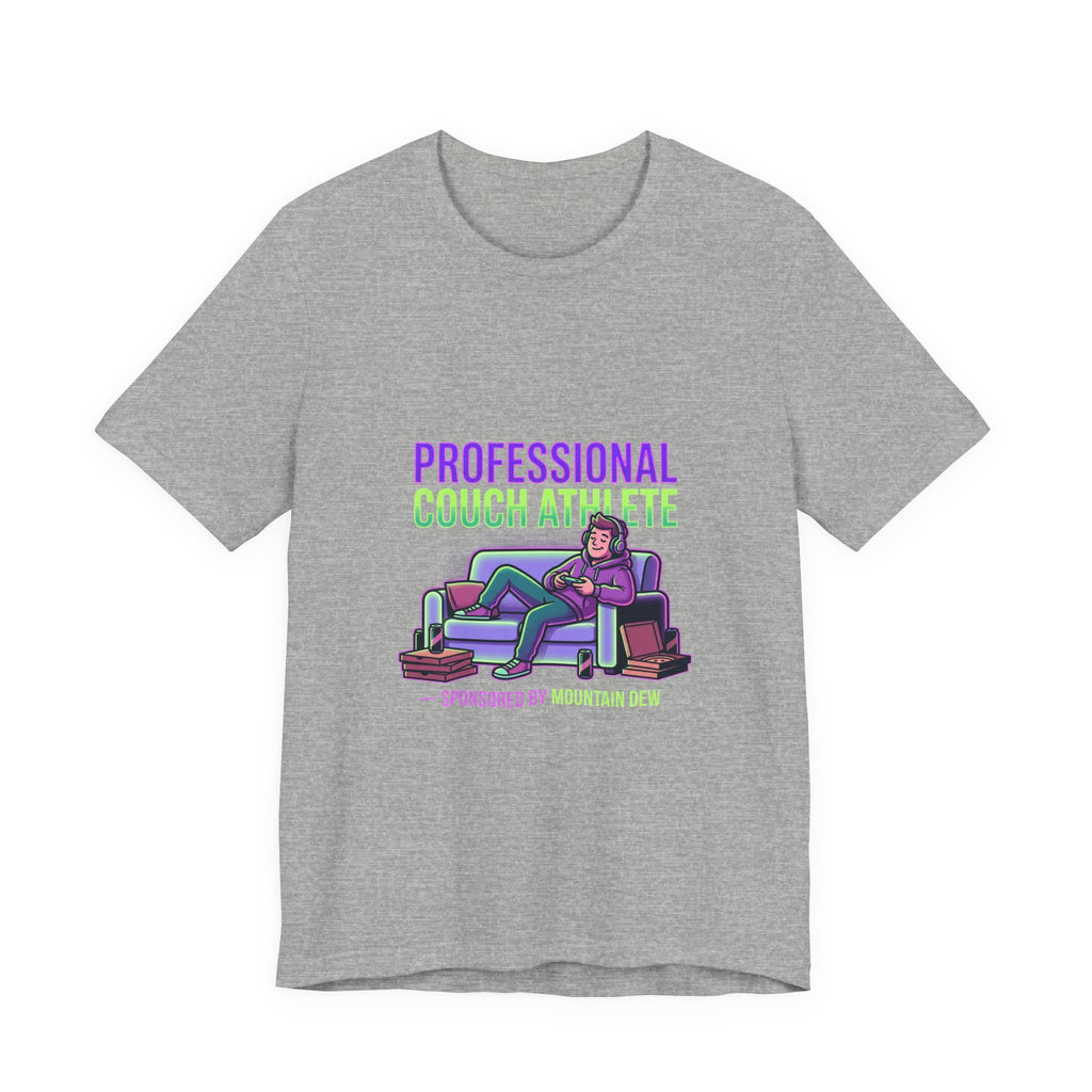Professional Couch Athlete T-Shirt — Funny Lazy Gamer Tee