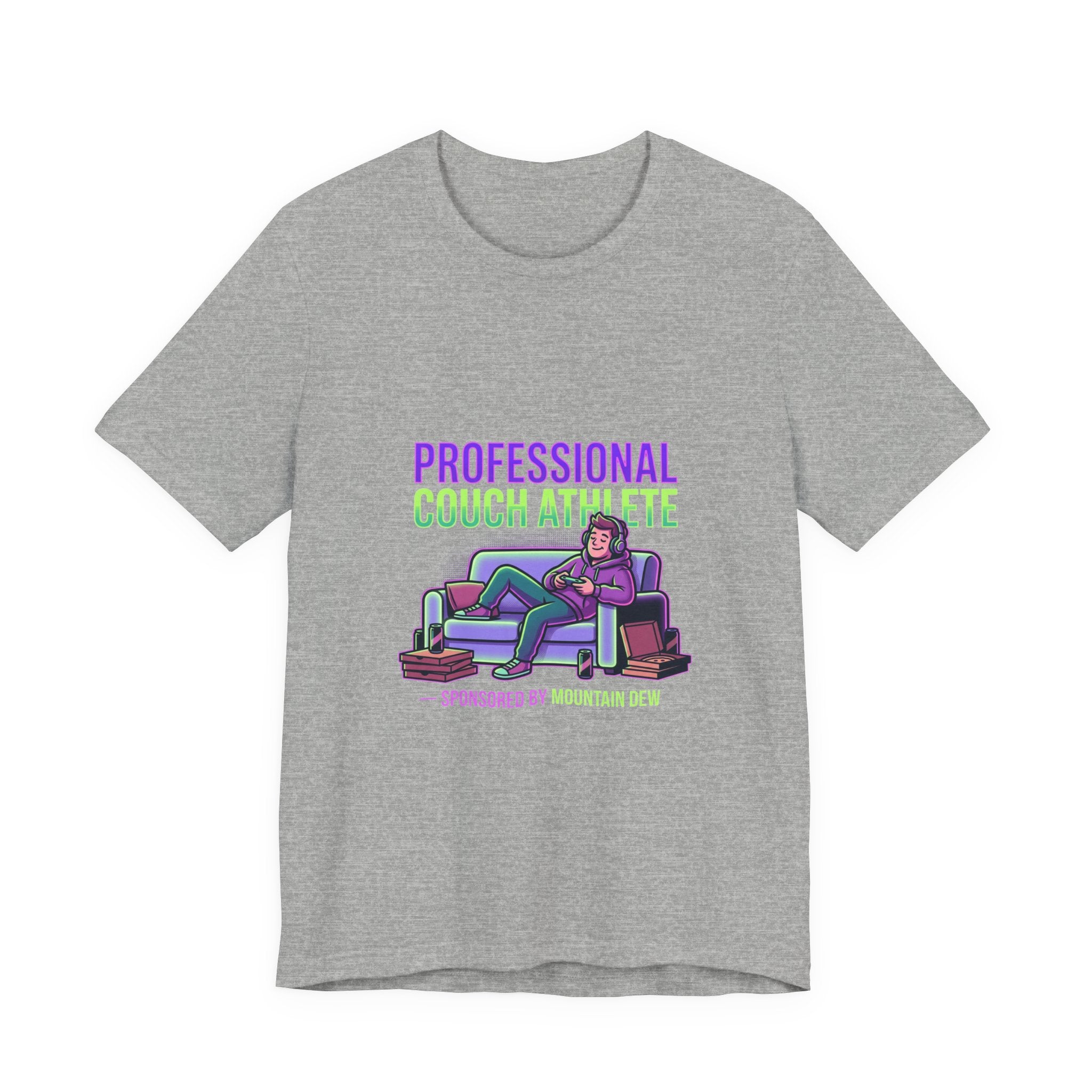 Professional Couch Athlete T-Shirt — Funny Lazy Gamer Tee