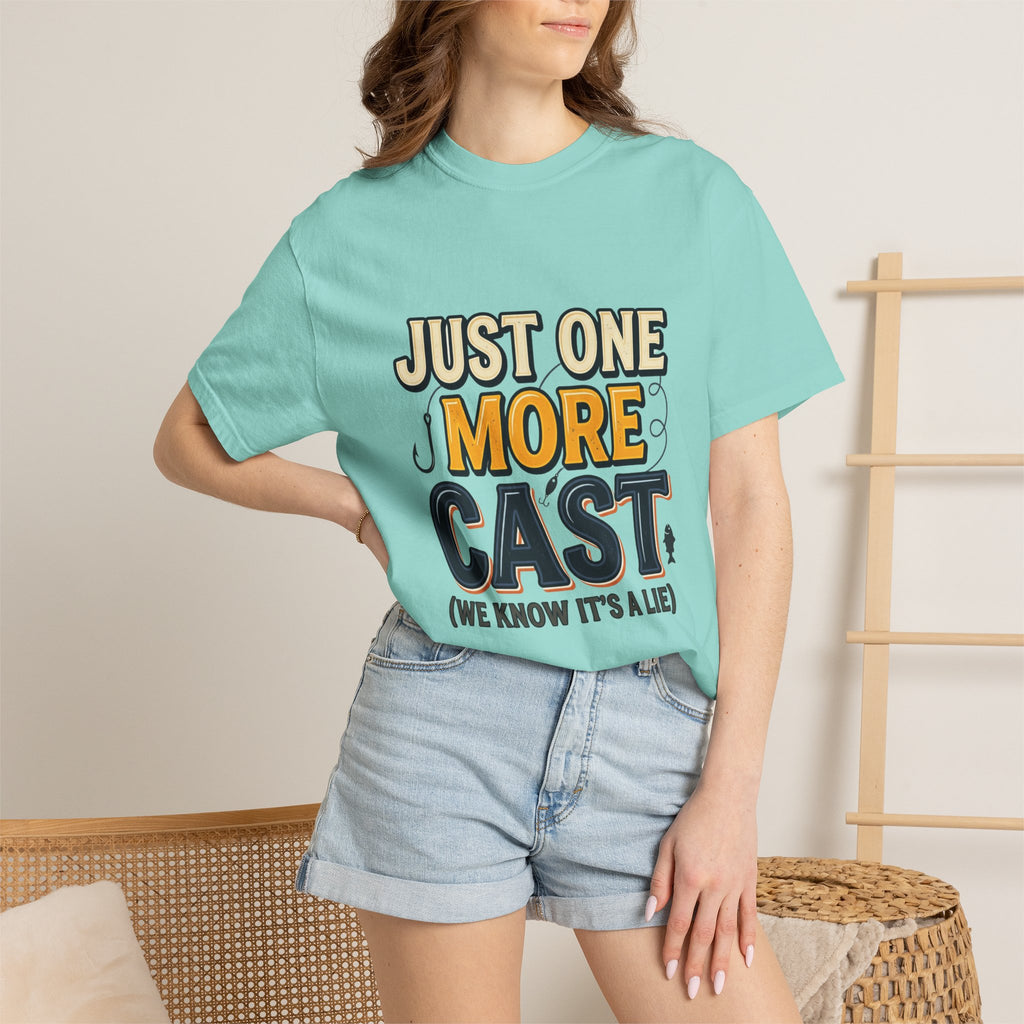 Fishing T-Shirt — "Just One More Cast (We Know It's A Lie)" Graphic Tee