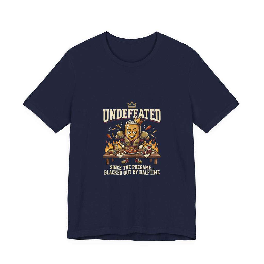 Undefeated Feast Tee — Cartoon King Dining Graphic T-Shirt
