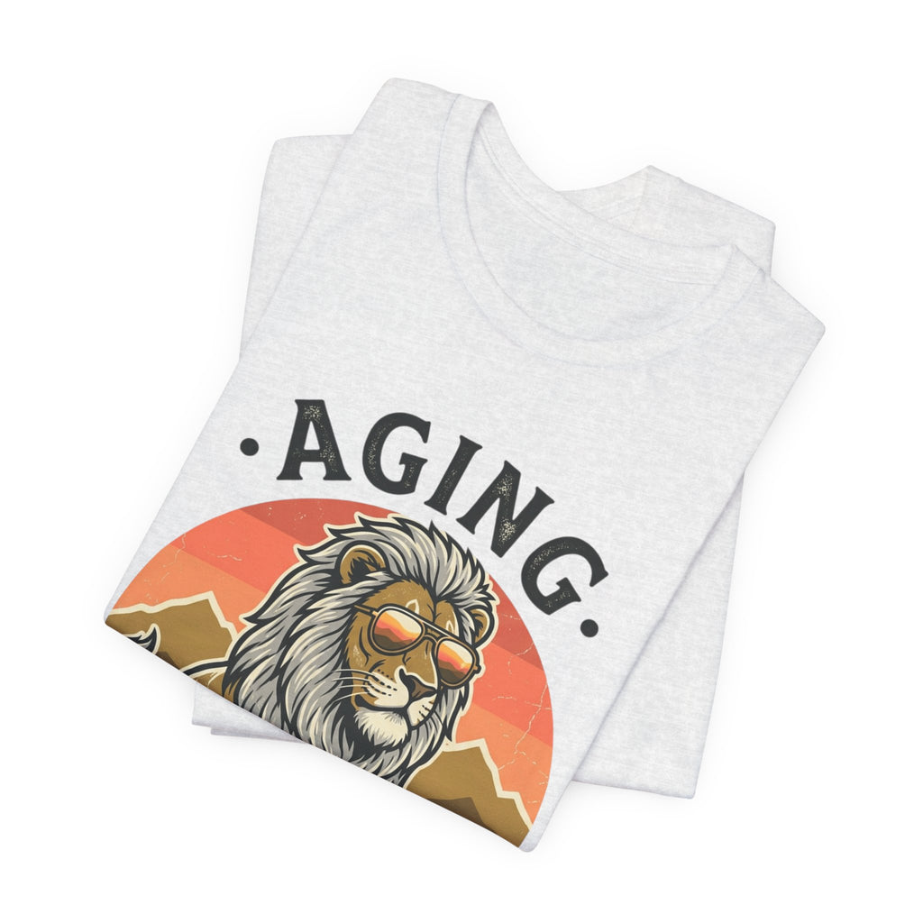 Aging Like a Legend Tee — Vintage Lion Graphic T-Shirt for Men & Women