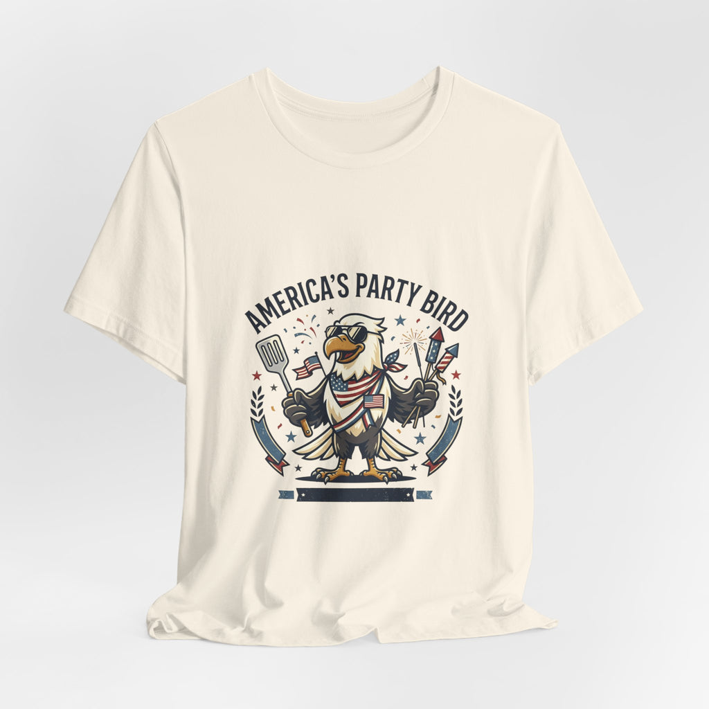 America's Party Bird T-Shirt — Patriotic Eagle BBQ & Fireworks Tee