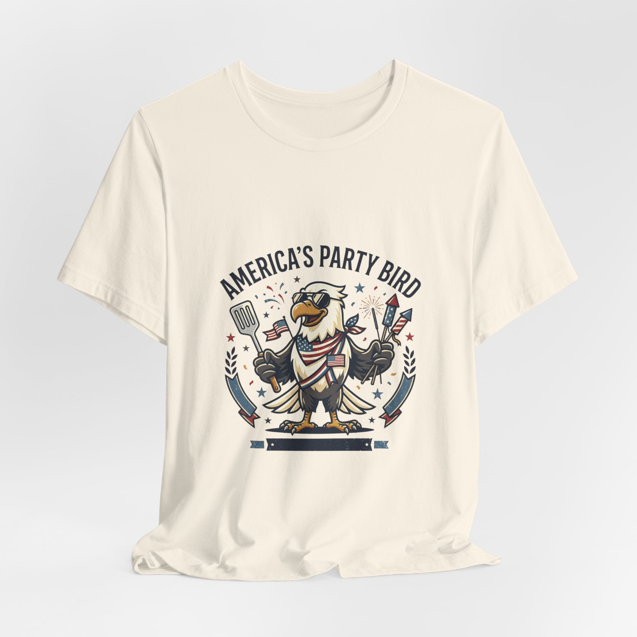 America's Party Bird T-Shirt — Patriotic Eagle BBQ & Fireworks Tee