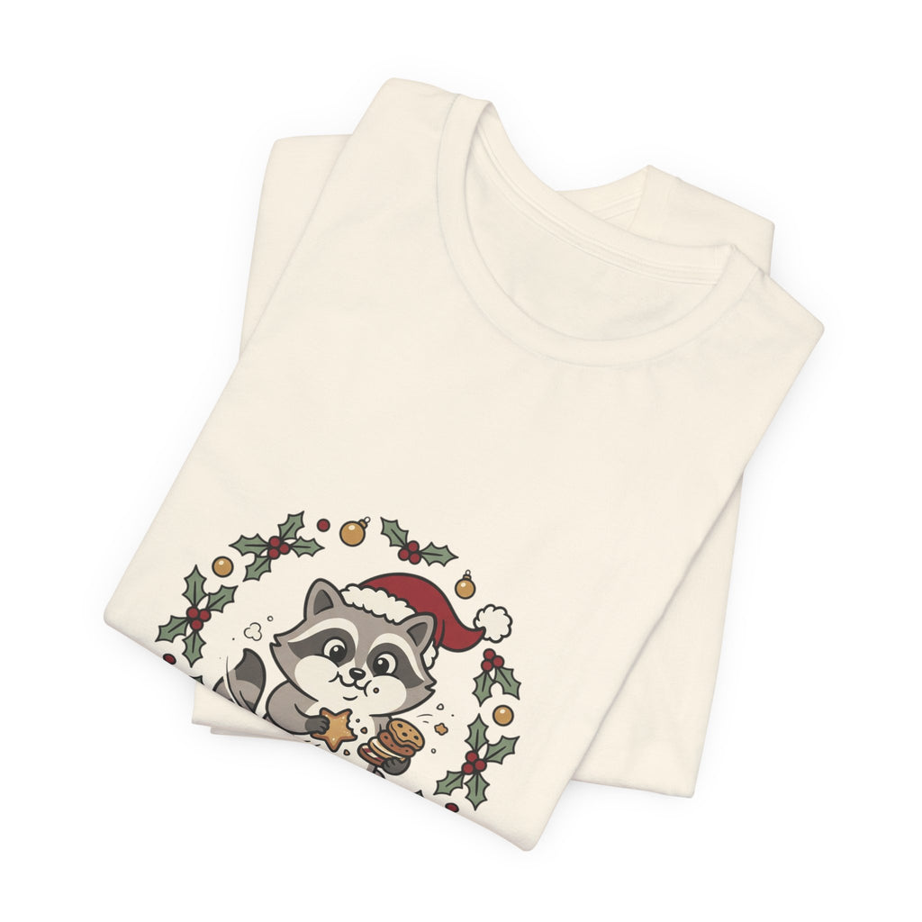 Nice List? Never Heard Of It Raccoon Christmas Tee