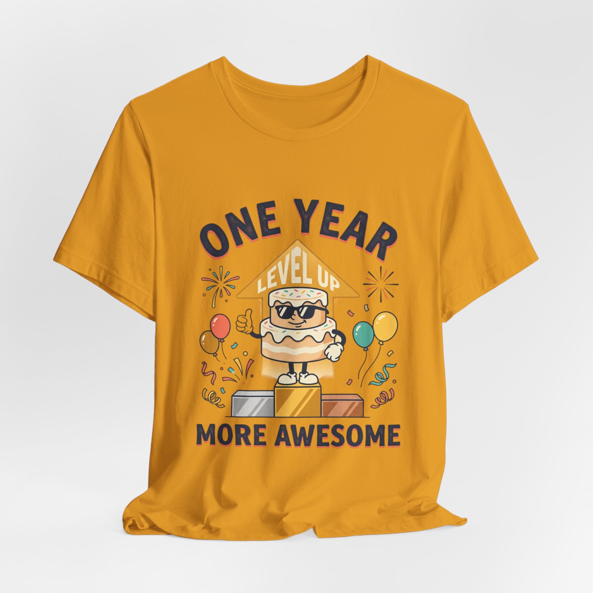Birthday Baby Tee — "One Year More Awesome" 1st Birthday Shirt