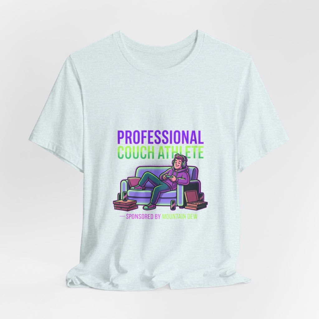 Professional Couch Athlete T-Shirt — Funny Lazy Gamer Tee
