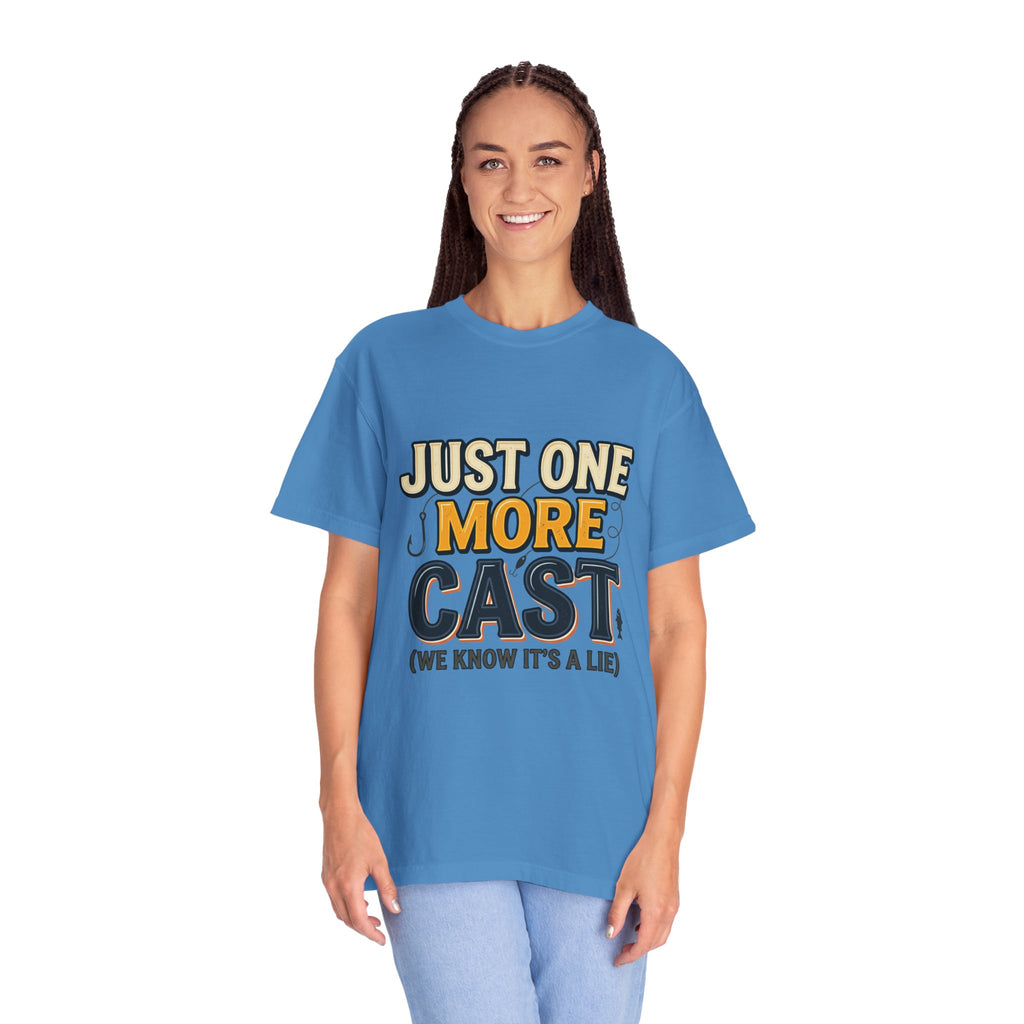 Fishing T-Shirt — "Just One More Cast (We Know It's A Lie)" Graphic Tee