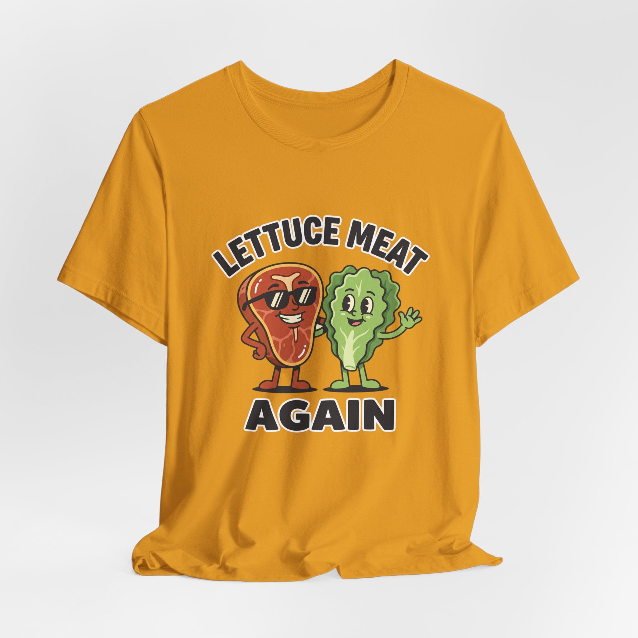 Lettuce Meat Again Tee — Funny Vegan/Meat-Lover Graphic T-Shirt