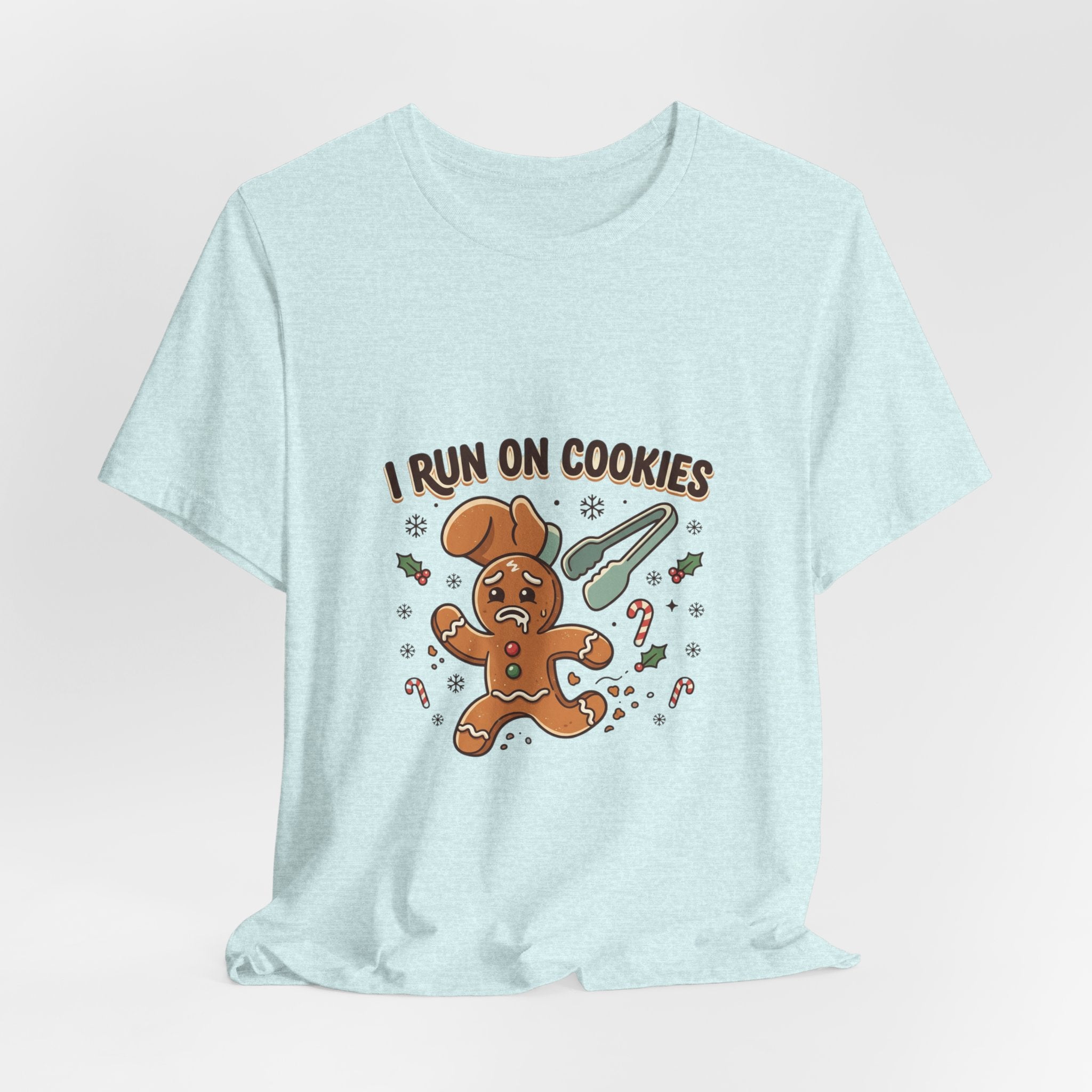 I Run On Cookies Gingerbread Tee — Funny Holiday Christmas Cookie Shirt