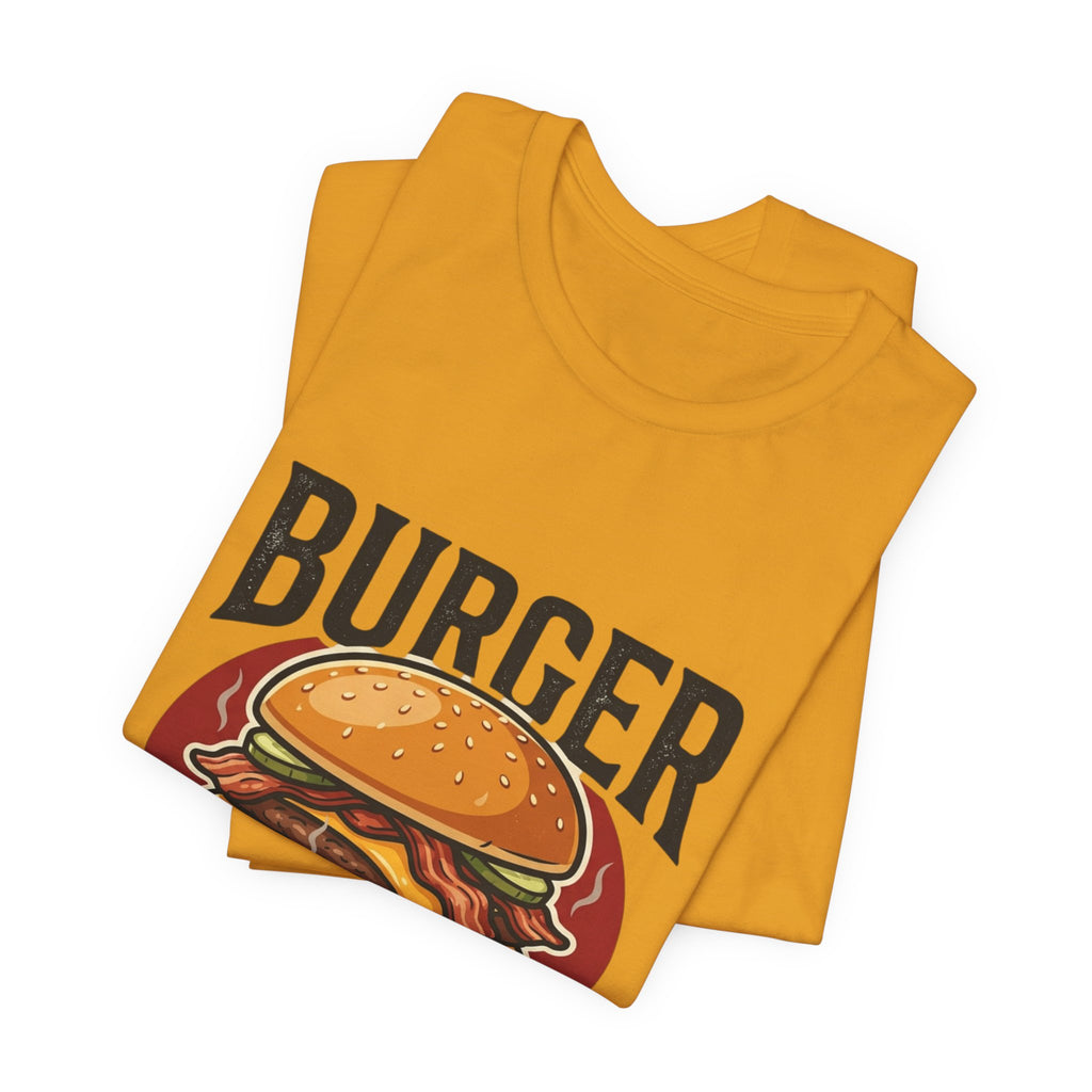 Burger Enthusiast T-Shirt — Retro Cheeseburger Graphic Tee for Foodies