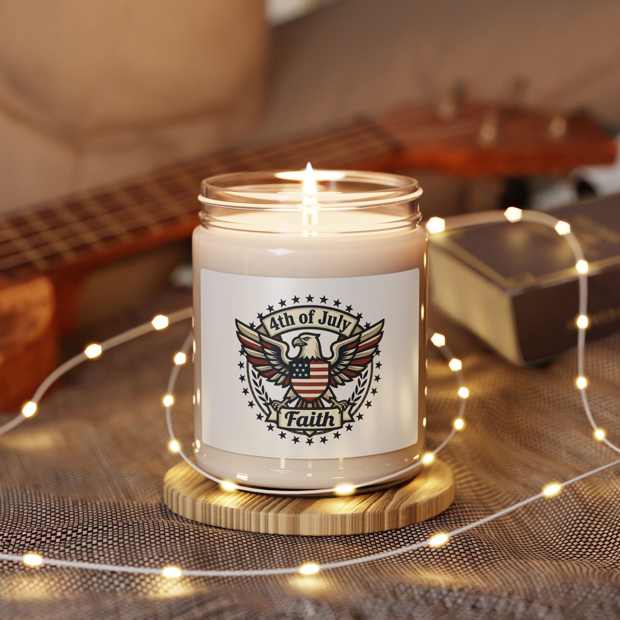 Faith & Liberty 4th of July Candle, Scented Soy Candle | Vintage Americana