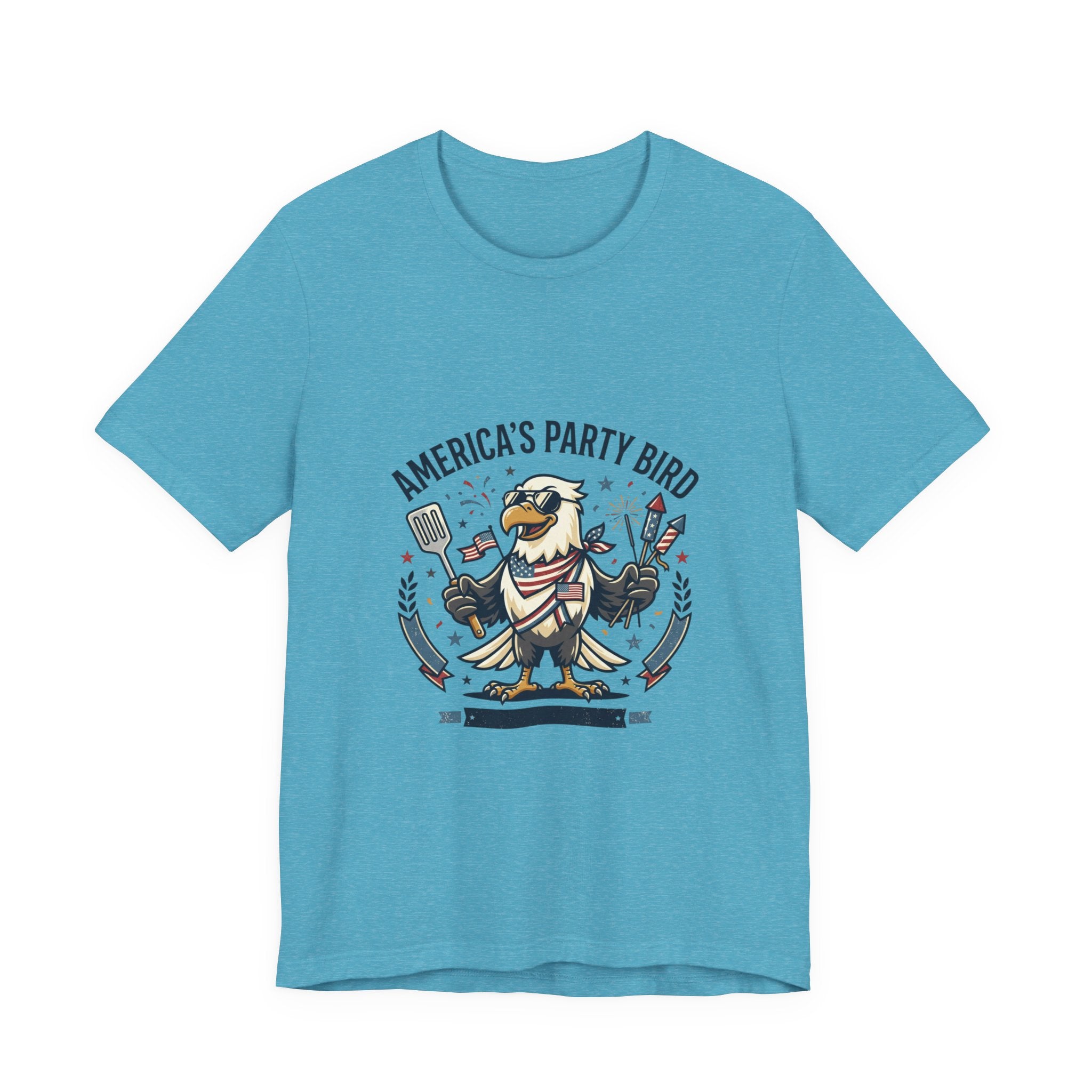 America's Party Bird T-Shirt — Patriotic Eagle BBQ & Fireworks Tee