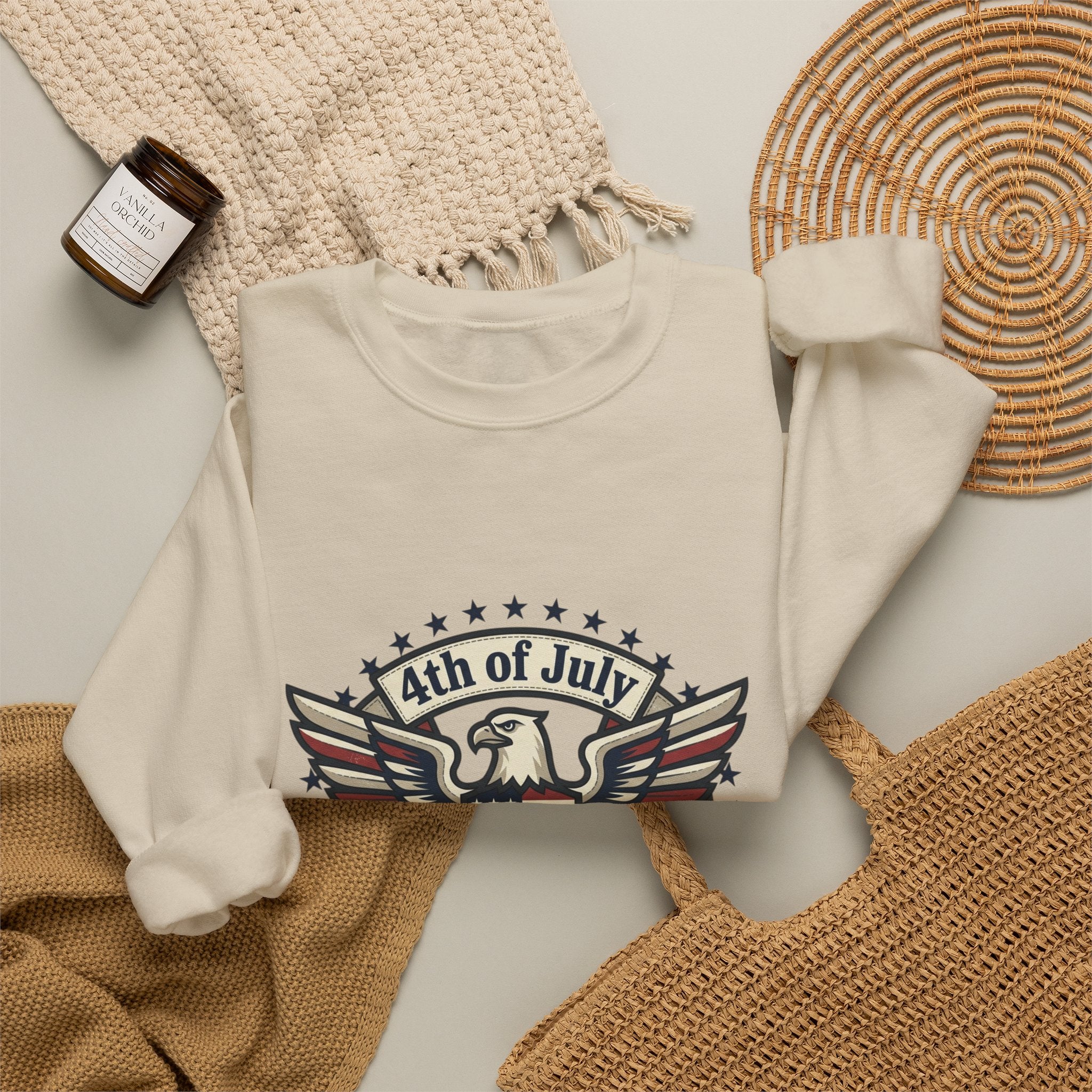 Faith & Freedom 4th of July Sweatshirt | patriotic, faith-based, vintage Americana