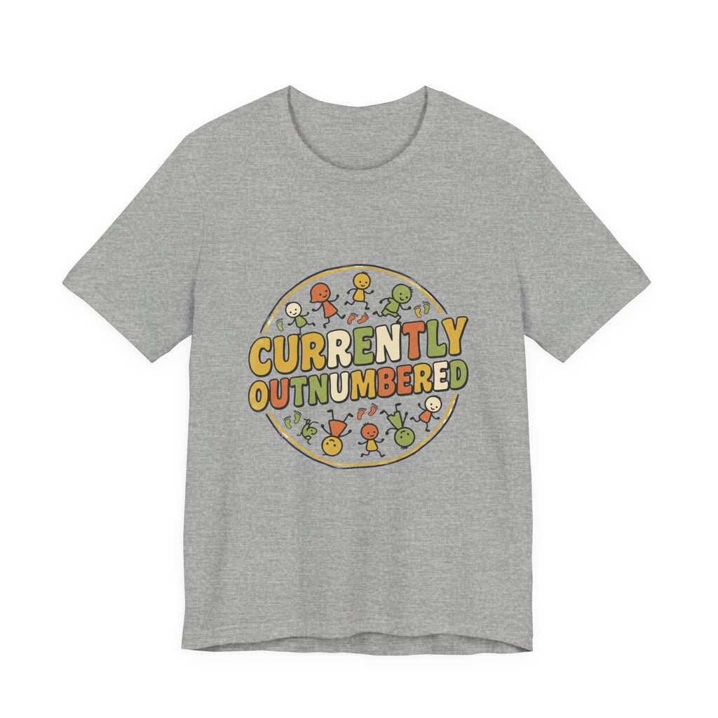 Currently Outnumbered T-Shirt — Funny Family Pregnancy Announcement Tee