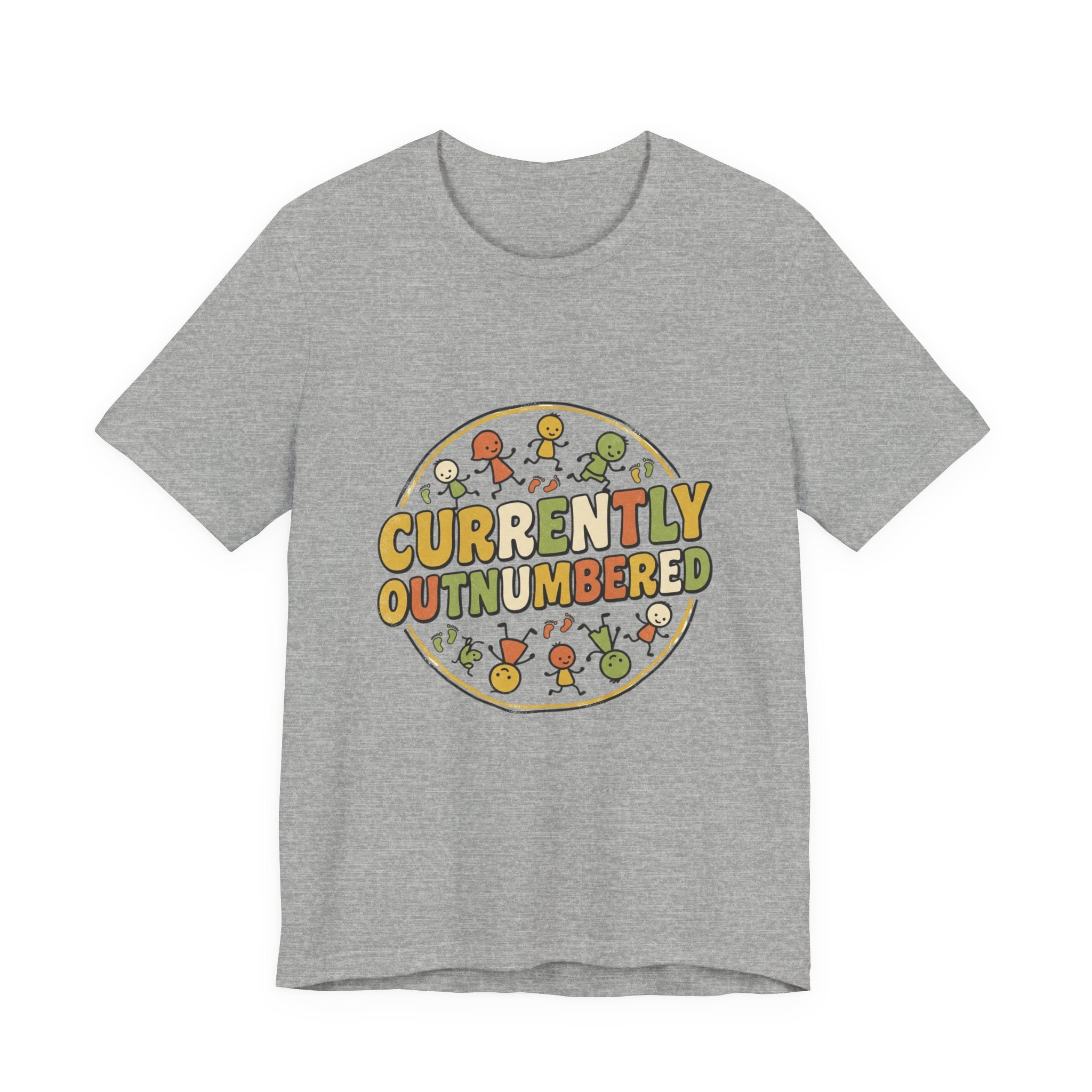 Currently Outnumbered T-Shirt — Funny Family Pregnancy Announcement Tee