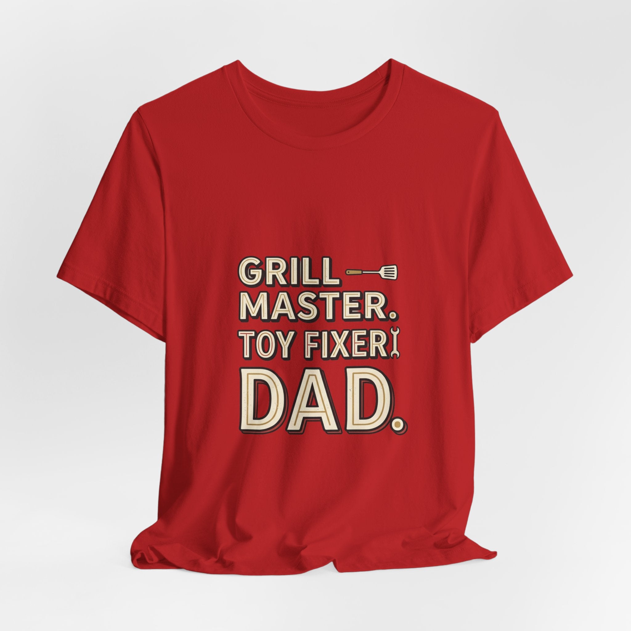 Dad T-Shirt - "Grill Master. Toy Fixer. Dad." Funny Father's Day Tee