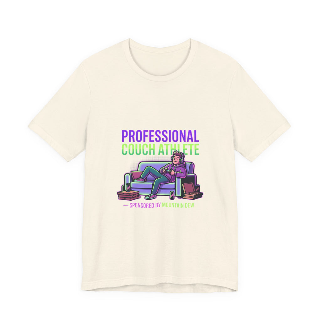 Professional Couch Athlete T-Shirt — Funny Lazy Gamer Tee