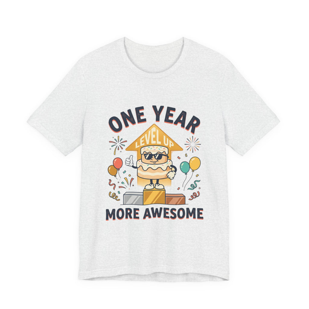 Birthday Baby Tee — "One Year More Awesome" 1st Birthday Shirt