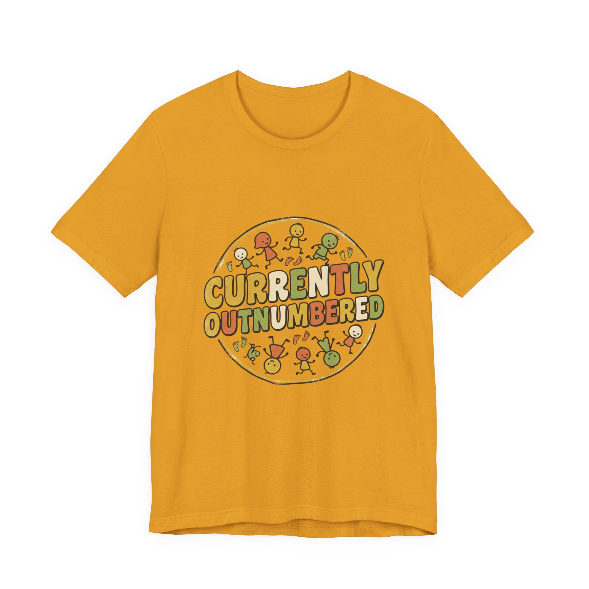 Currently Outnumbered T-Shirt — Funny Family Pregnancy Announcement Tee