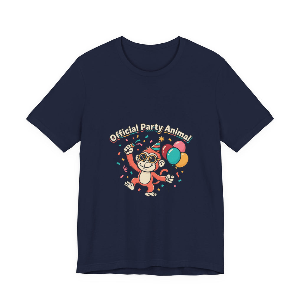 Party Animal T‑Shirt — Cute Monkey Birthday Tee with Balloons
