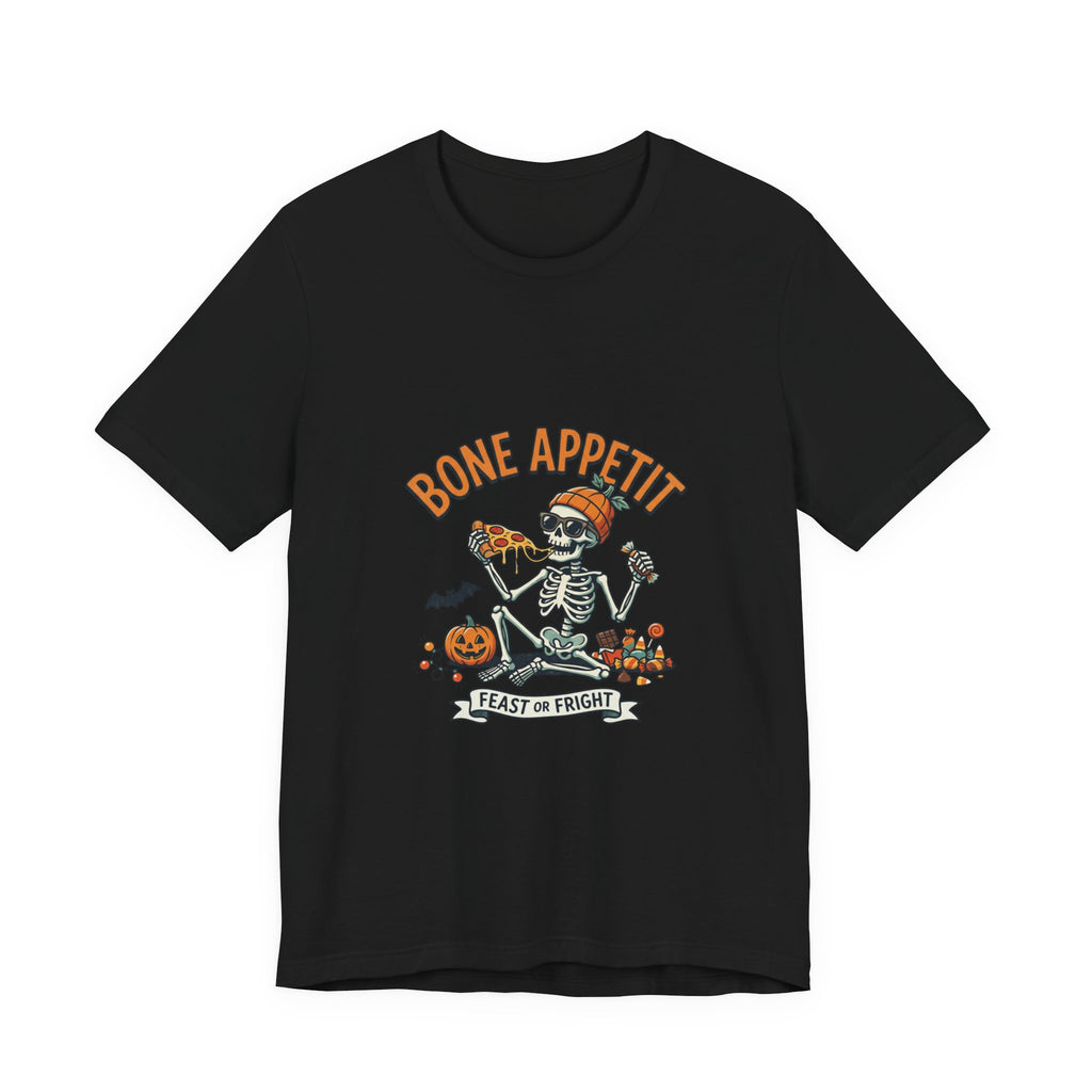 Bone Appetit Halloween T-Shirt — Skeleton Feast of Fright Tee