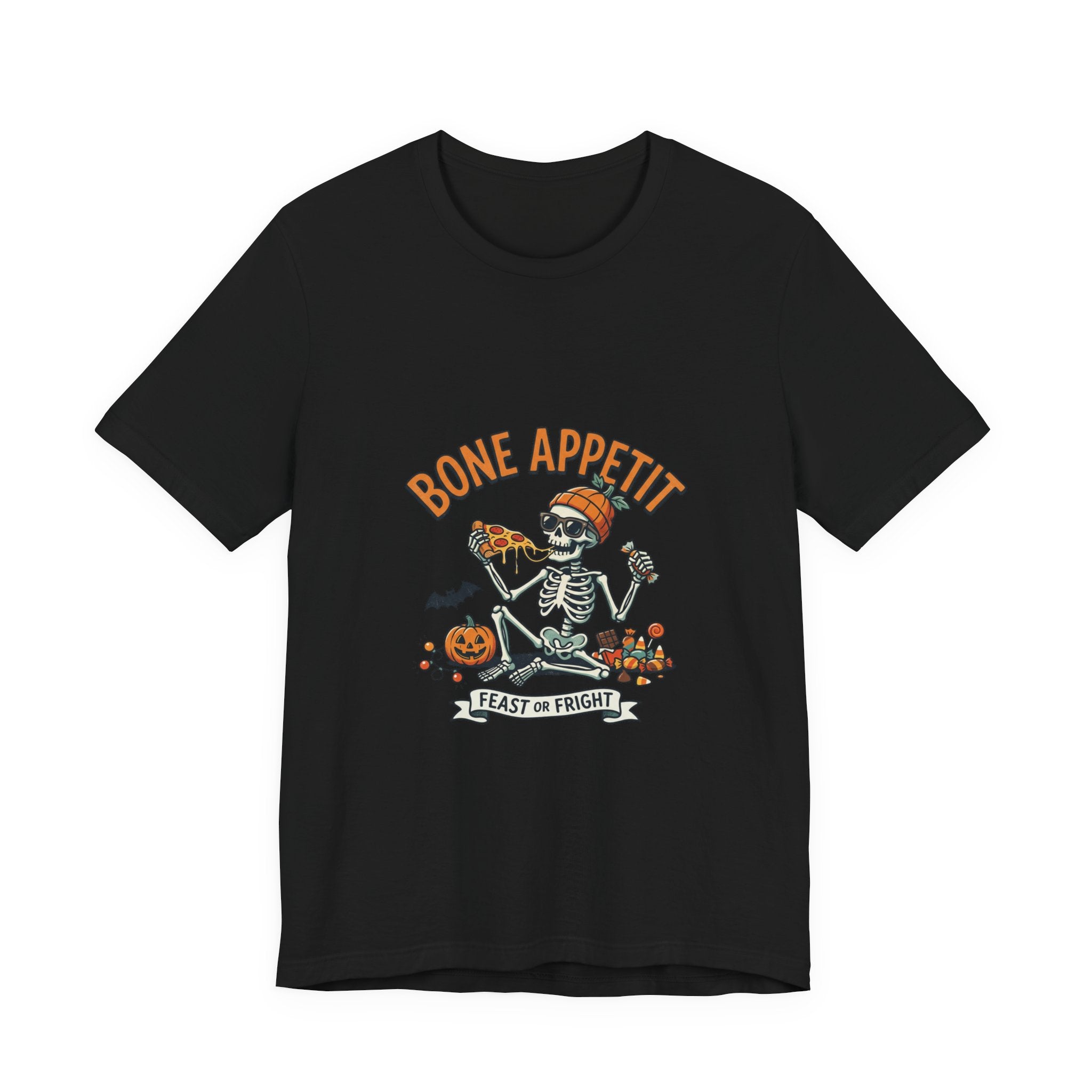 Bone Appetit Halloween T-Shirt — Skeleton Feast of Fright Tee