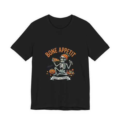 Bone Appetit Halloween T-Shirt — Skeleton Feast of Fright Tee