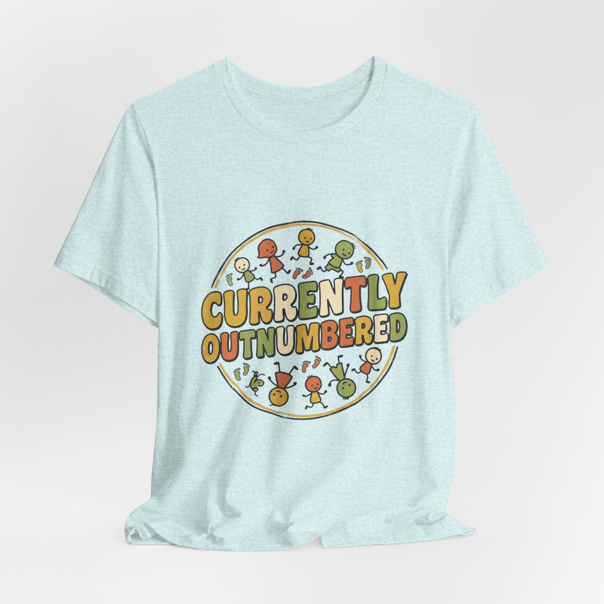 Currently Outnumbered T-Shirt — Funny Family Pregnancy Announcement Tee
