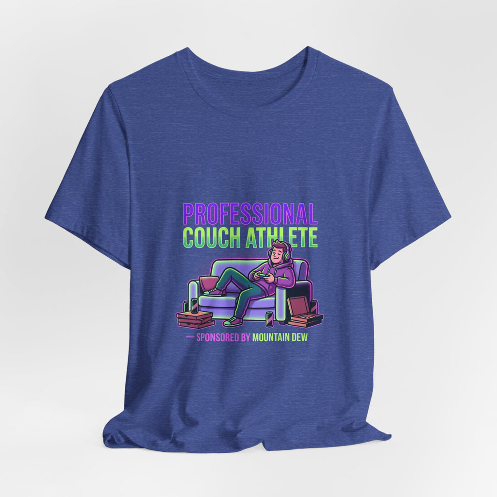 Professional Couch Athlete T-Shirt — Funny Lazy Gamer Tee