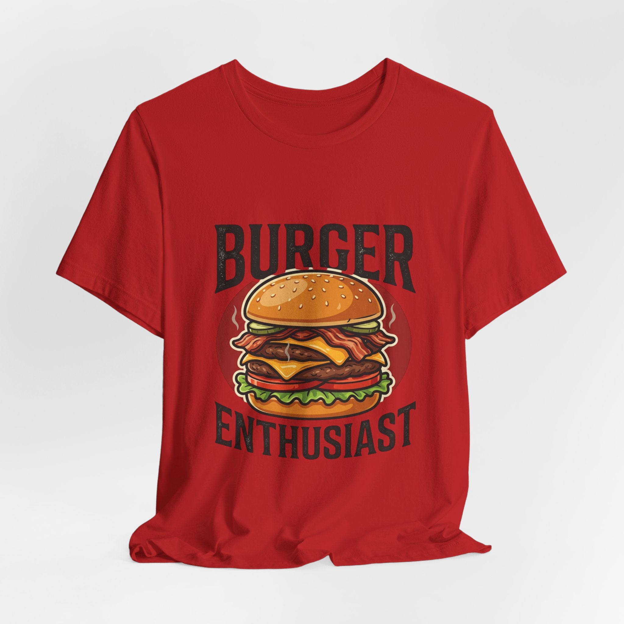 Burger Enthusiast T-Shirt — Retro Cheeseburger Graphic Tee for Foodies
