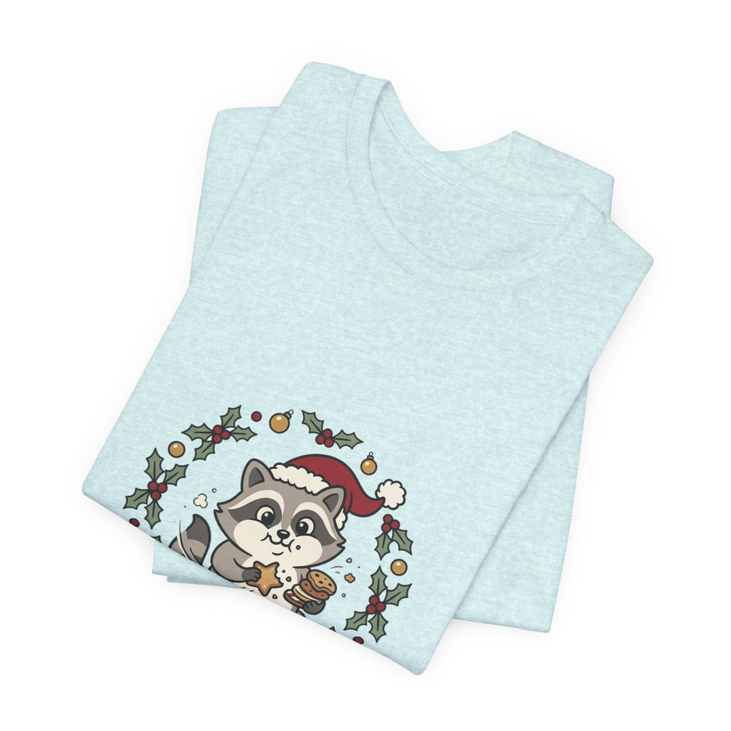 Nice List? Never Heard Of It Raccoon Christmas Tee