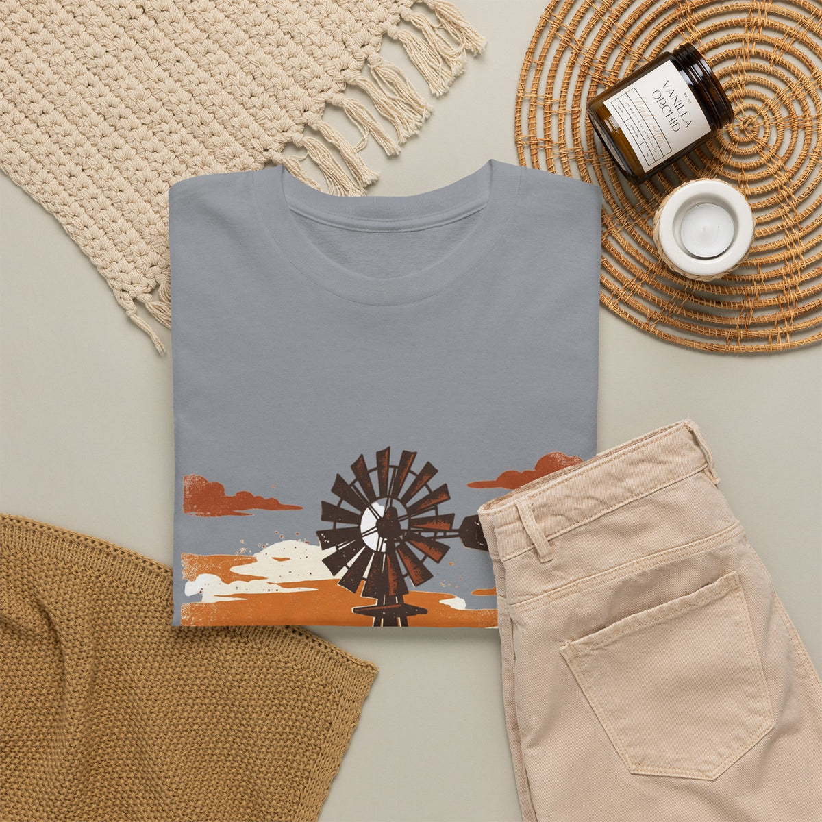 Windmill Sunset T-Shirt