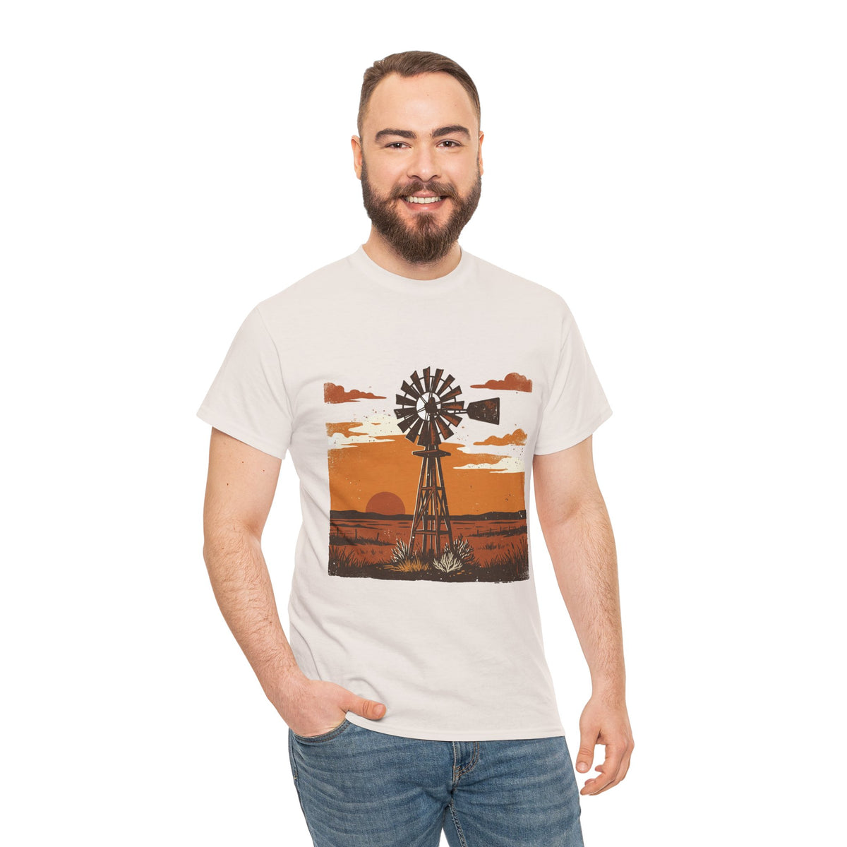 Windmill Sunset T-Shirt