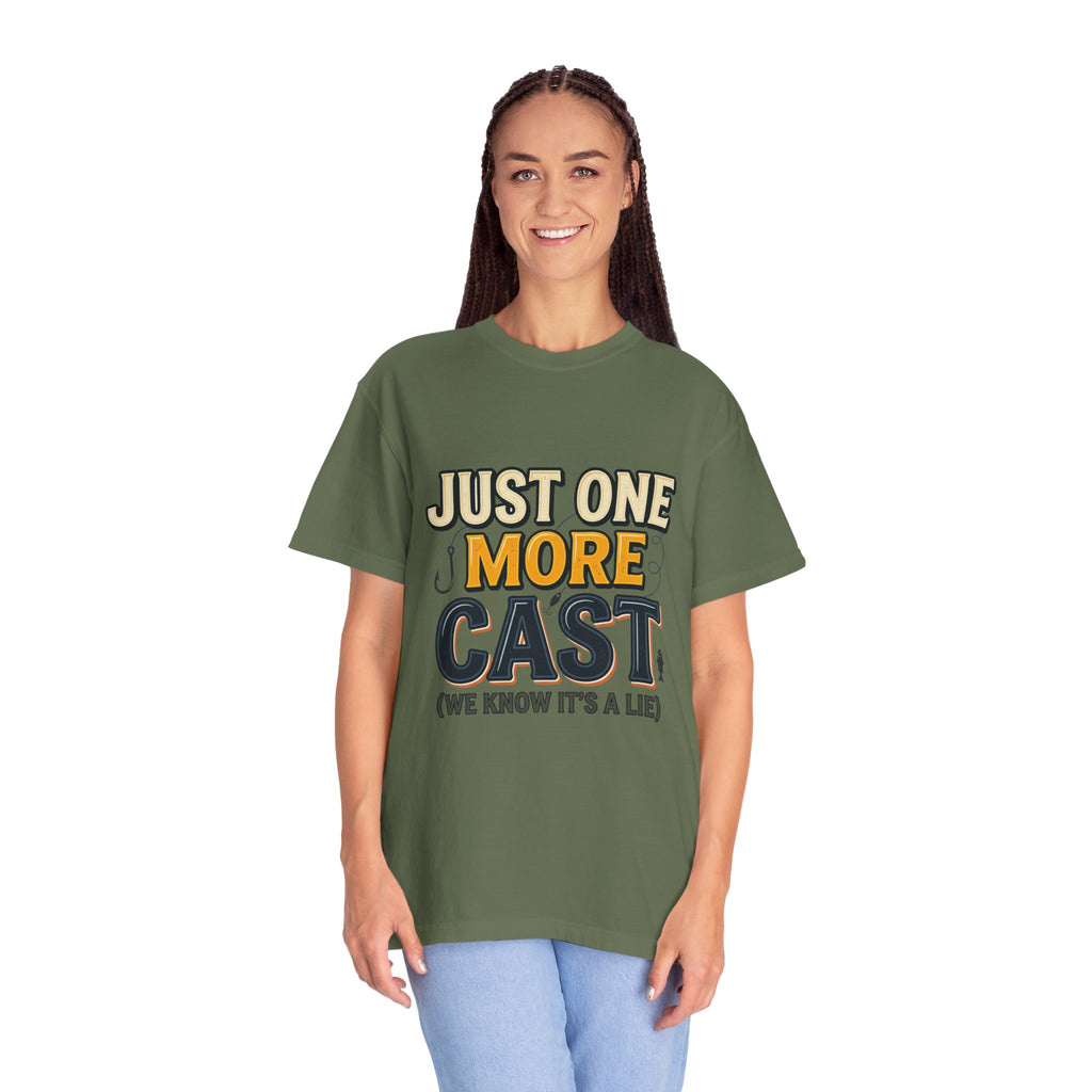 Fishing T-Shirt — "Just One More Cast (We Know It's A Lie)" Graphic Tee