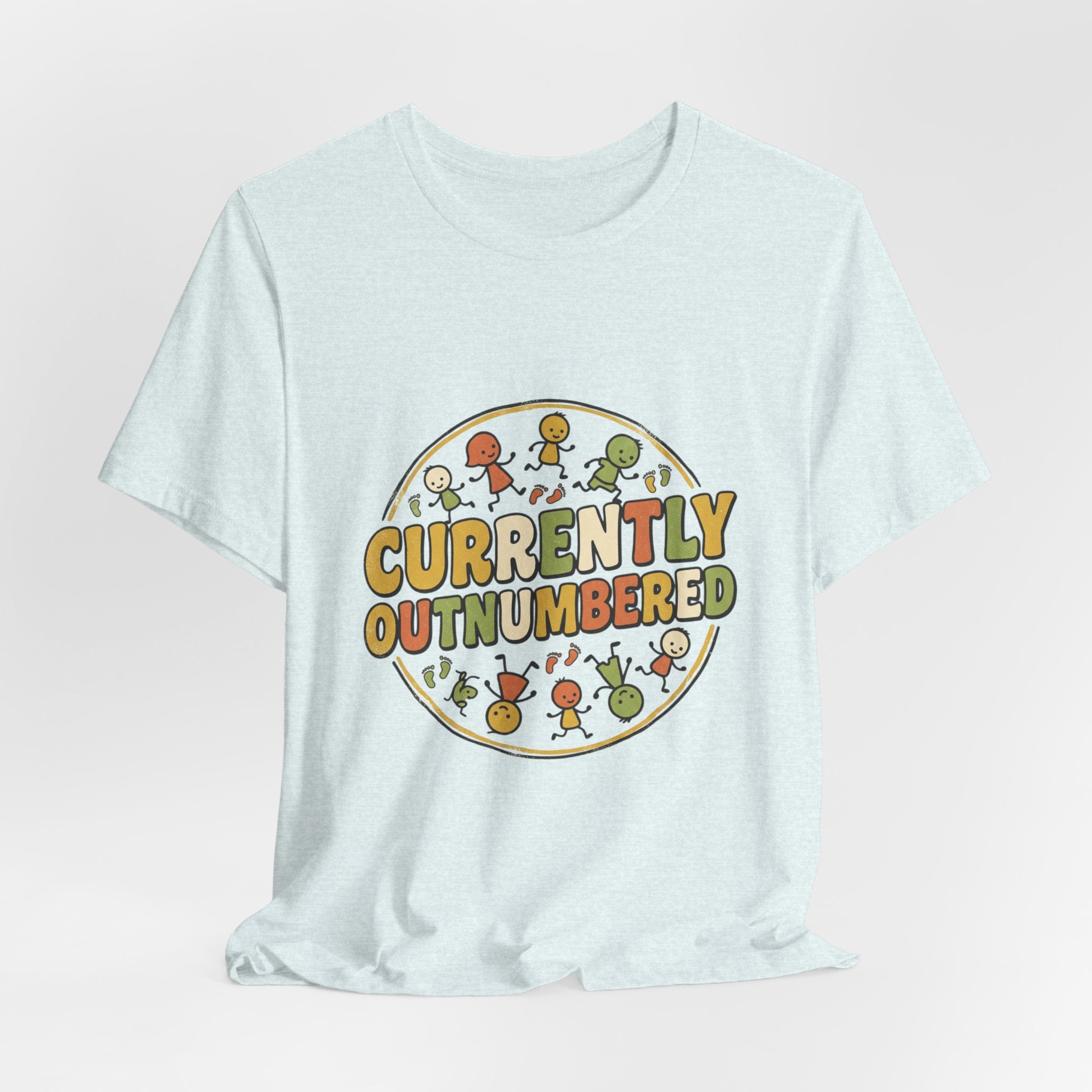 Currently Outnumbered T-Shirt — Funny Family Pregnancy Announcement Tee