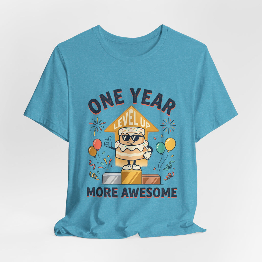 Birthday Baby Tee — "One Year More Awesome" 1st Birthday Shirt