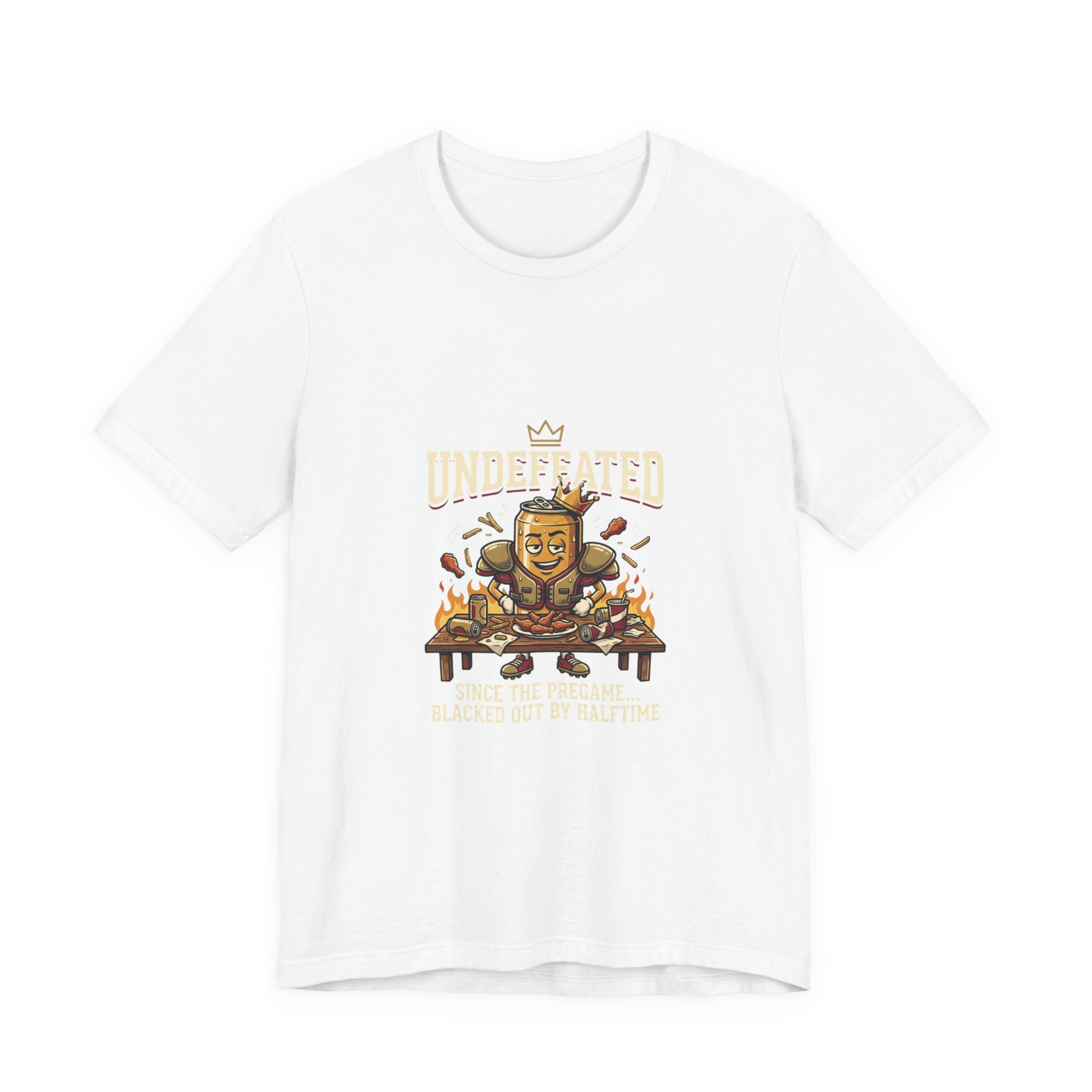 Undefeated Feast Tee — Cartoon King Dining Graphic T-Shirt