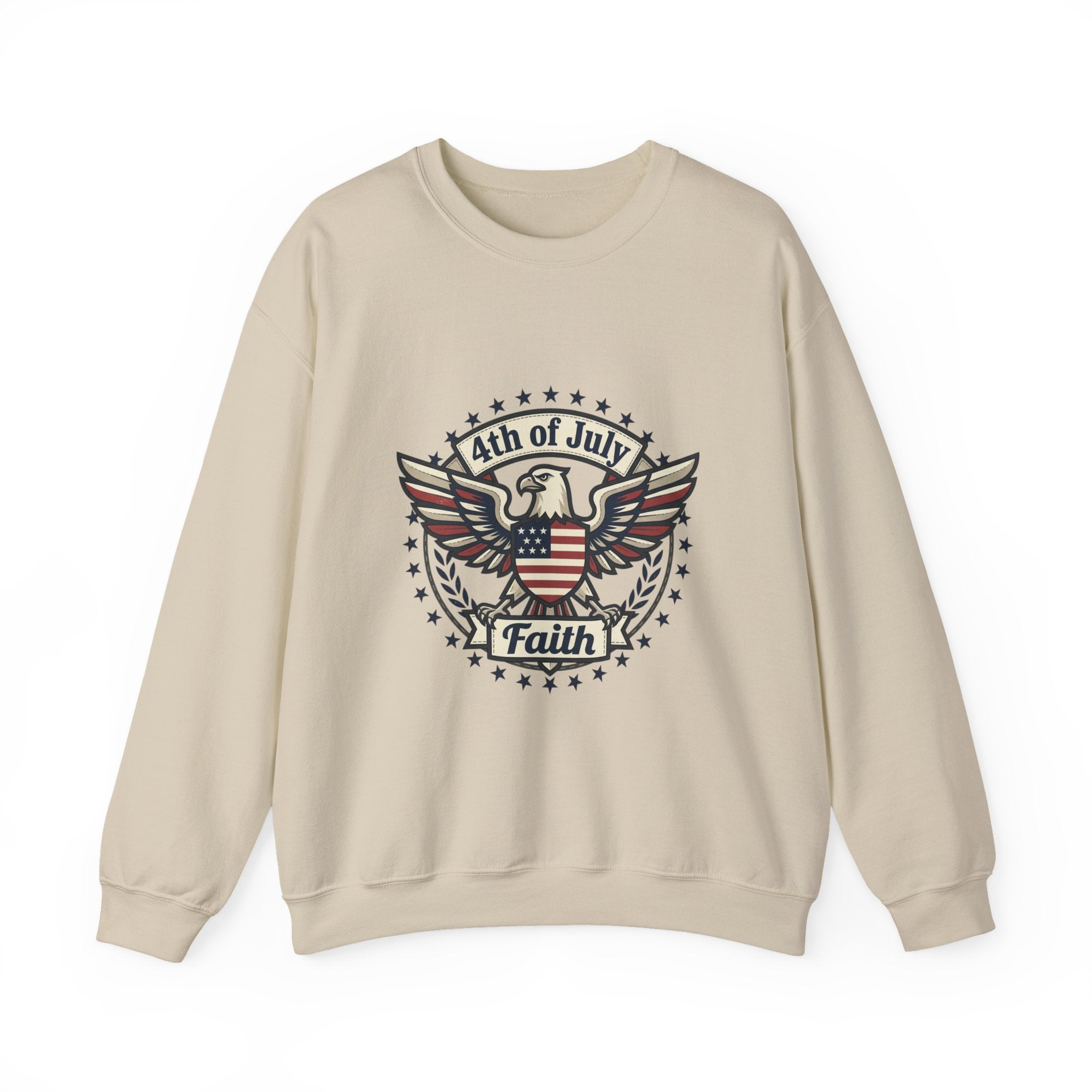 Faith & Freedom 4th of July Sweatshirt | patriotic, faith-based, vintage Americana