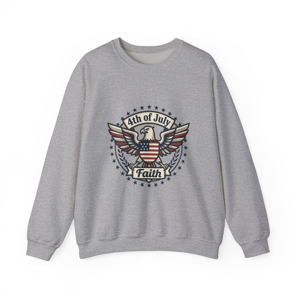Faith & Freedom 4th of July Sweatshirt | patriotic, faith-based, vintage Americana