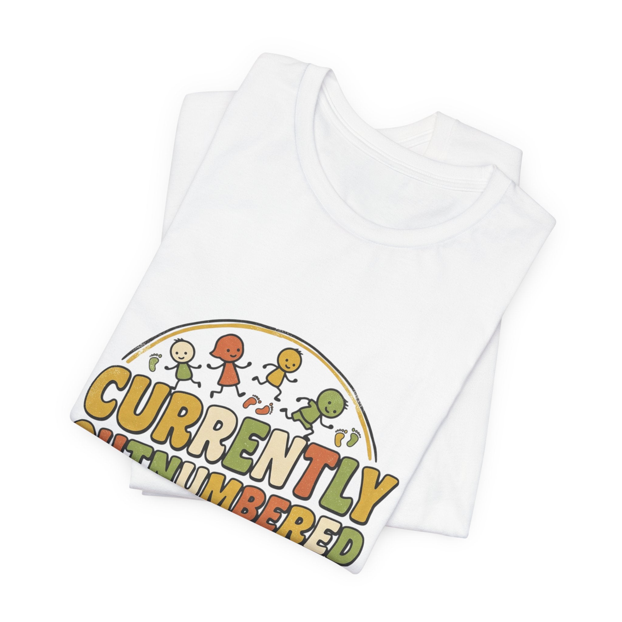 Currently Outnumbered T-Shirt — Funny Family Pregnancy Announcement Tee