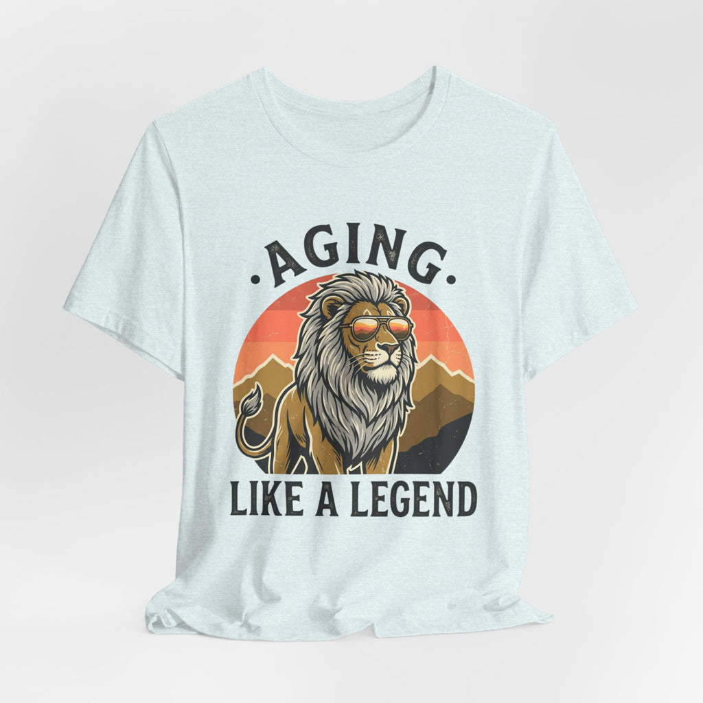 Aging Like a Legend Tee — Vintage Lion Graphic T-Shirt for Men & Women
